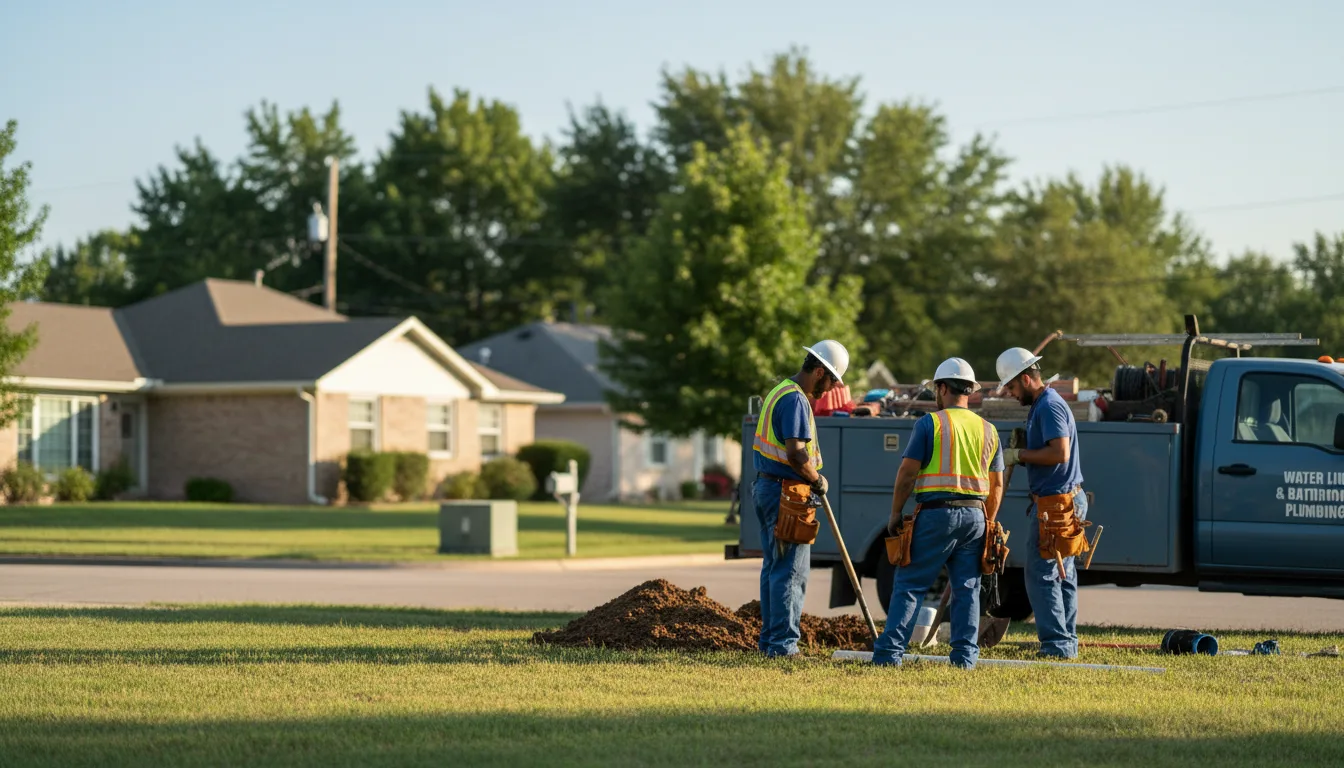 Residential water line and bathroom plumbing service in Hudson, MA
